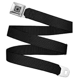 Buckle-Down unisex child Buckle-down Seatbelt Black Kids Belt, Black, 1.0 Wide - Fits Pant Size 20-36 US