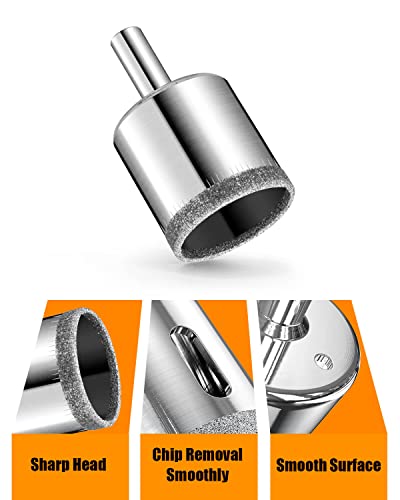 Image of Diamond Drill bits, 15 PCS Diamond Hole Saw Drill Bit Set for Tile Pot, Glass Drill bits for Ceramic Bottles Porcelain Marble Granite Stone