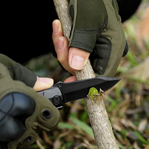 Halo Forge Multitool Pocket Knife - Folding Knife Blade, Pliers Stainless Steel Multipurpose Bottle Opener Screwdrivers For Men Gifts Outdoor Camping Fishing Hiking #TOP3