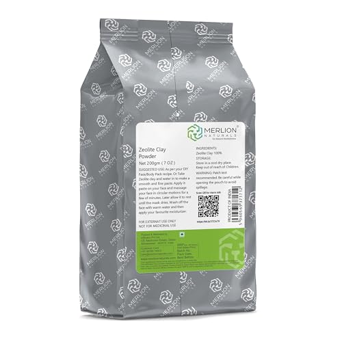 Merlion Naturals Zeolite Clay Powder | 200g | All-Natural with Pure Herbs for Healthy Hair & Skin 200gm