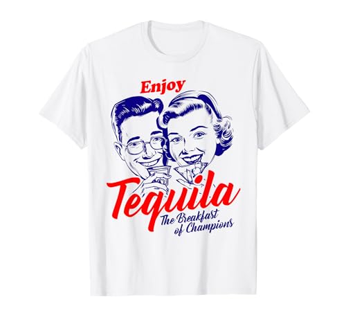 Enjoy Tequila Breakfast of Champions Vintage Retro T-Shirt
