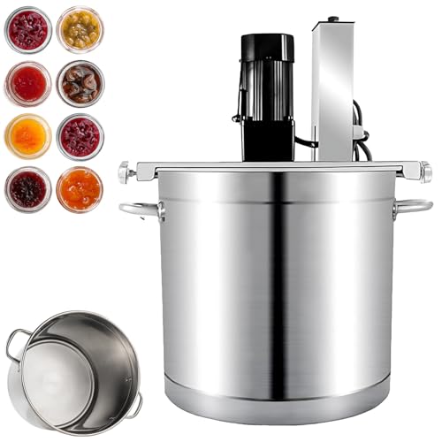 CIELOBLOEN Batidora automática de Alimentos, batidora de 4 Cuchillas, Velocidad de agitación Ajustable, Motor Totalmente de Cobre, Compatible con inducción, para Preparar mermeladas, Salsas 40L