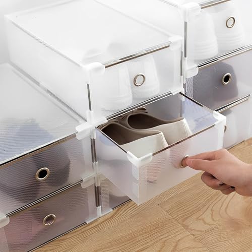 Boîtes de rangement chaussures empilables pour un gain de place - 4