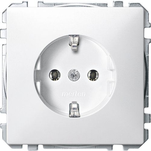 Preisvergleich Produktbild Merten MEG2301-4219 SCHUKO-Steckdose, Steckklemmen, polarweiß, System Fläche