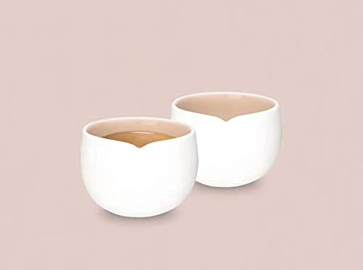 Nespresso Origin Collection 2 Espresso Coffee Cups Set, White Porcelain, New