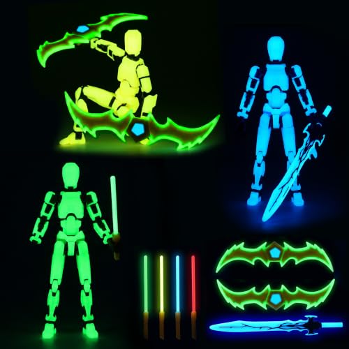 Image of MerryXD 9 Pack Assembly Completed T13 3D Action Figure,Dummy Nova Titan Lucky 13 Action Figure 3D Printed Multi-Jointed Movable Toy