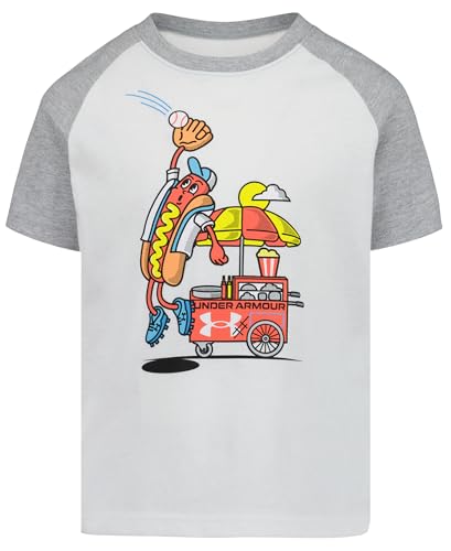 Image of Under Armour Boys Short Sleeve Core Graphic T-Shirt, Lightweight & Breathable, Relaxed Fit