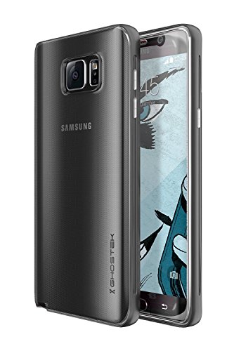 Note 5 Case, Ghostek Cloak Series (Updated Version) for Samsung Galaxy Note 5 Slim Cover Case Armor | Tempered Glass Screen Protector Exchange | Aluminum Bumper | Ultra Fit (Black)