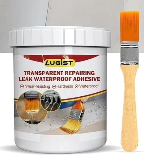 Image of Transparent Waterproofing Glue with Brush for Roof Leakage, Crack Seal Water Leakage Solution Indoor Outdoor, Waterproof Adhesive Sealant for Bathroom Pipe Wall Tile Surface Window (300 GM)