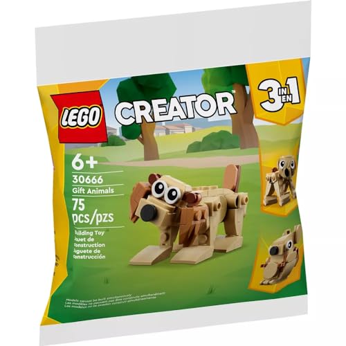 Creator 30666 - Set di 75 animali in sacchetto di plastica, motivo: orso, scoiattolo 3 in 1 - Lego - Immagine 4