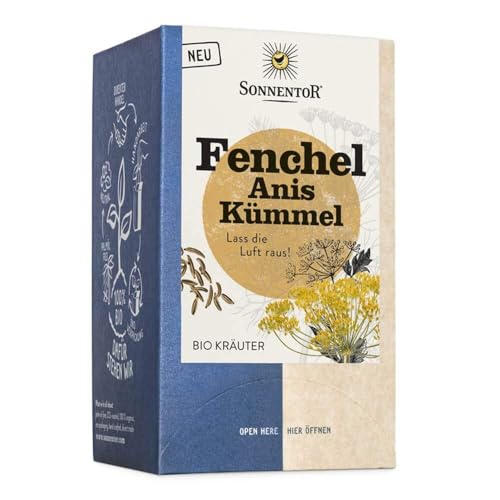 Sonnentor Bio Fenchel, Anis, Kümmel Tee, Beutel, 30,6 g