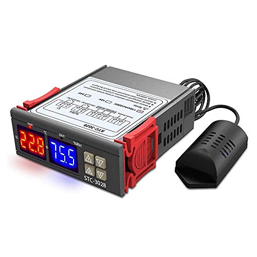 Preisvergleich Produktbild Huatuo STC-3028 Digitale Anzeige für Feuchtigkeit und Temperatur, Thermostat, Doppelanzeige, Thermometer, Hygrometer, Kontrollschalter (24 V)