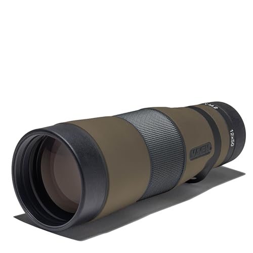 Maven M.2 50mm Monocular (12x50, Moss/Black) | Best for Birding, Wildlife Viewing, and Hunting | Adjustable Eyecup, Compact, Fully Multi-Coated Lenses, Rubber Armor, Fogproof and Waterproof