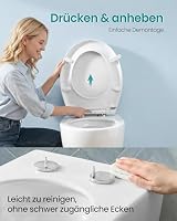 SONGMICS Toilettendeckel mit Absenkautomatik, Oval, Urea-Duroplast – Ansicht 7
