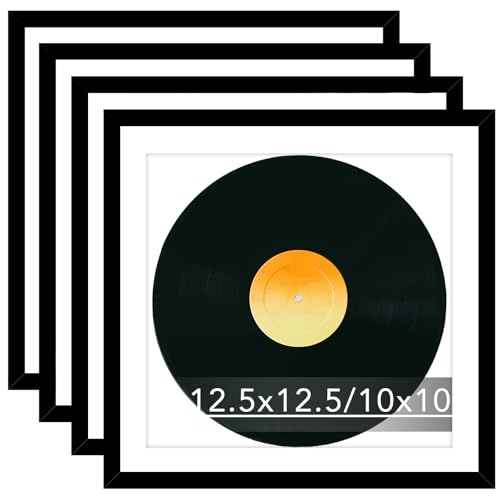 JCJMY 4 Pack 12.5x12.5 Record Frame with 10x10 Mat for