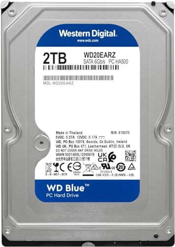 Image of Western Digital WD Blue Internal Hard Drive 2TB CMR 3.5 Inch SATA 5400 rpm Cache 64 MB PC