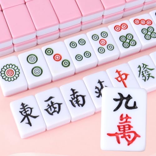 Mini Mahjong Chino 144 Fichas 26mm con Estuche Portátil miniatura 3
