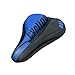 Produktbild DHTOMC Gel-Fahrrad-Sitzabdeckung Silikon-Gel-Pad Sitz Extra-Comfort Soft Gel Sitz Mountainbike Radfahren Fahrrad Auflage-Abdeckung Bequeme Sitz (Color : Blue, Size : One Size)