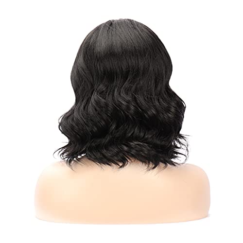 Perruques cosplay courtes bouclées LWZ cheveux synthétiques dames