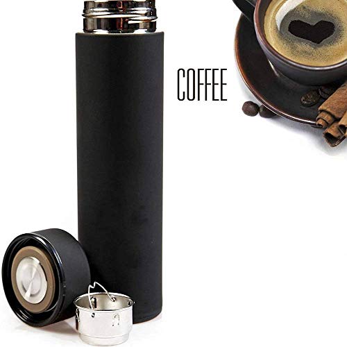 Jdclubs 17 Oz Car Logo Black Frosted Travel Mugs & Tumblers Vacuum Insulated Stainless Steel Thermal Bottle Fashion Business Thermal Cup For Hot Or Cold Drink Coffee Or Tea (Without Logo) #TOP2