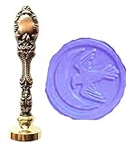 MNYR Vintage Eagle Moon Flying Bird Wax Seal Stamp Luxury Bronze Metal Peacock Decorative Wedding Invitation Gift Card Paper Stationary Envelope Custom Logo Picture Monogram Wax Seal Sealing Stamp Set