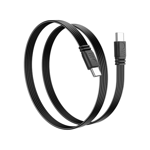 SinLoon USB-C-Stecker-auf-Stecker-Datenkabel, Typ-C, flaches Silikonkabel, effizientes Laden und Datenübertragung, speziell für externe SSD, Mobiltelefone und Laptops – 0,5 m