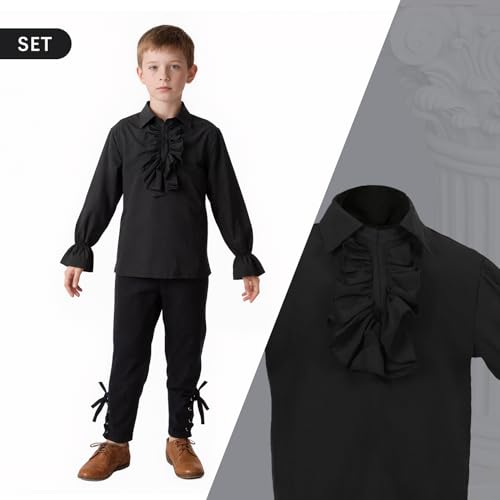 Camisa Medieval para Niños Manga Larga Renacentista miniatura 2