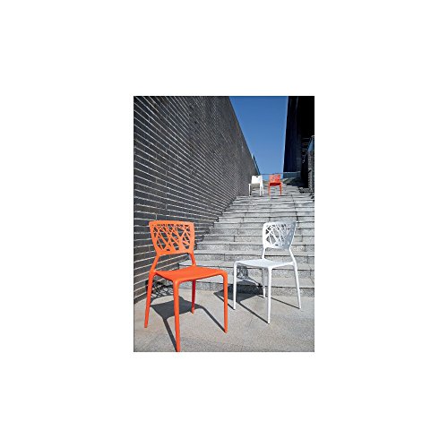 Chaise design Candice DRAWER blanc lot de 2 fauteuil table à manger - 5