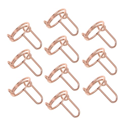 Ipetboom 10 Piezas anillo de uñas anillos ajustables anillos de uñas Decoración de uñas removible Anillos de dedos envolturas de uñas de manicura francesa bandas de uñas cobre Rose Gold
