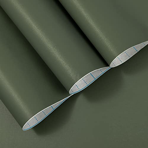 Practicalws17.7'' X 118.1'' Dark Green Wallpaper Stick And Peel Green Removable Wallpaper Contact Paper Self-Adhesive Solid Color Wallpaper For Bedroom Livingroom Easy And Fast Installation #TOP4
