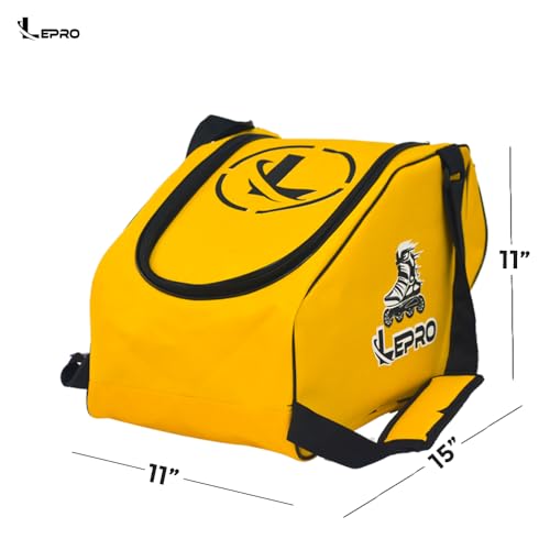 Image of LEPRO Skate Bag Roller Skate Bag | Inline Skate Bag, Premium Skating Bag and Sports Adjustable Shoulder Bag for Both Youth and Adults (Yellow)