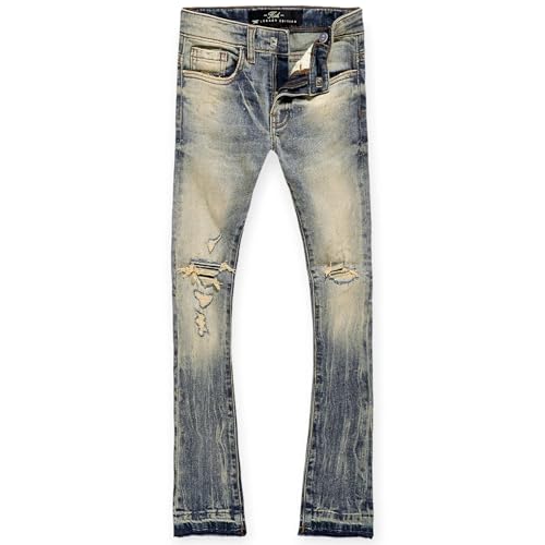 Kids Sean Knee Shred Stacked Jeans (Vintage)