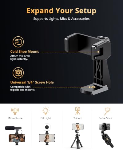 Image of 12 inch Ring Light with 62 inch Tripod Stand, Ring Light for Phone with Remote | 3 color lighting, 10 brightness levels, 180 Tilt, 360 Rotation, Cold Shoe, 1 /4 inch Mount, Fits 2.2-3.5 in phones