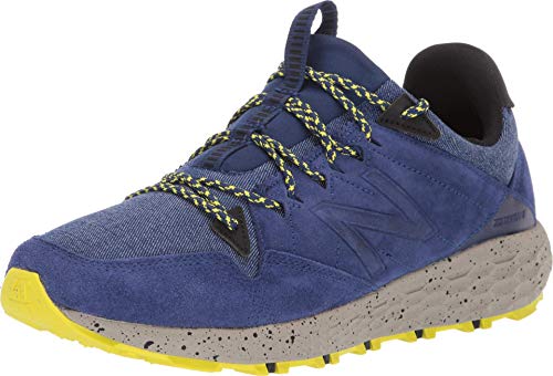 New Balance Men's Fresh Foam Crag Trail V1 Running Shoe, Techtonic Blue/Sulphur Yellow, 10 W US