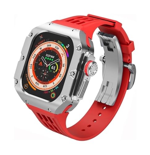 Bracelet Apple Watch Ultra 49mm caoutchouc et boîtier métal agate