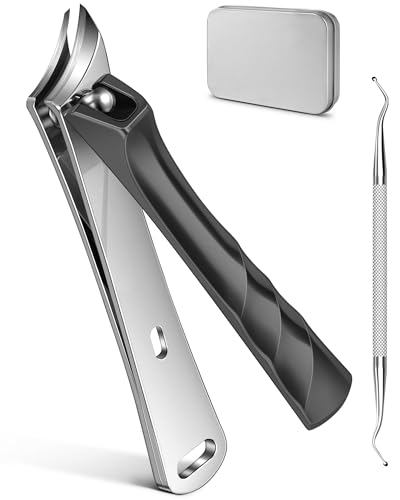 Ingrown Toenail Clippers Edgy Nail Clippers for Thick Nails for Seniors with Slanted Curved Blade Angled Finger Nail Cutters for Adult Men Women