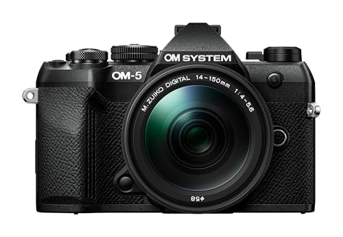 OM SYSTEM OM-5 Mark II Mirrorless Camera, Black with M.Zuiko Digital ED 14-150mm f/4-5.6 II Lens