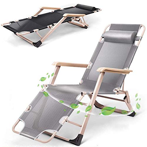 Chaise longue pliable réglable pour soulager le dos au jardin