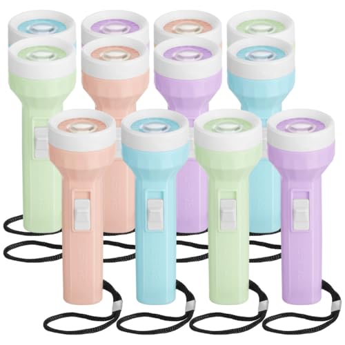 Toddmomy 12 StüCk Taschenlampe Kinder, Mini TaschenlampeFüR NotfäLle Camping Wandern,Outdoor, Camping, Geschenke,Kleine Taschenlampen Mitgebse