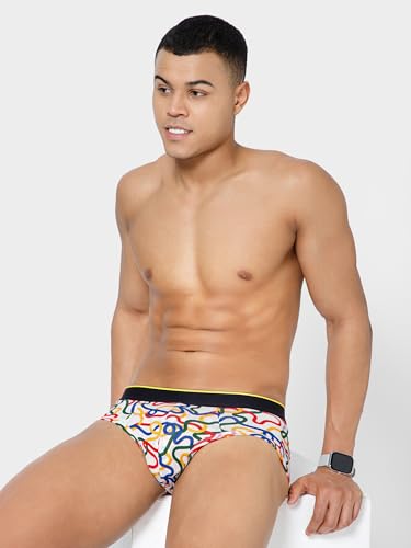 Image of Bummer Men's Printed Micro Modal Briefs Underwear | Ultra Soft & Breathable | Combo Pack of 2