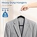 Smartor Black Velvet Hangers 50 Pack, Non Slip Clothes Hangers with Shoulder Notches, Premium Slim Space Saving Felt Hanger for Closet Organizers and Storage, Heavy Duty Hanger for Coat