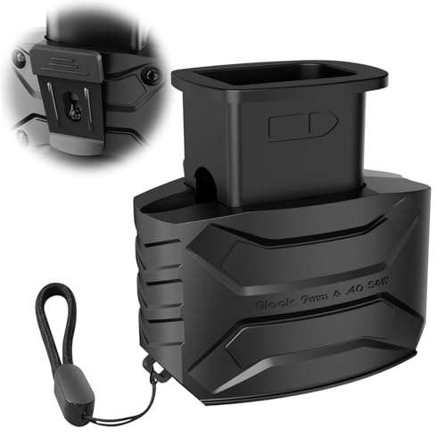 Magazine Speed Loader for Glock 9mm/.40 S&W - With Belt Clip and lanyard Efficient Stable and Durable, Fits Glock17,18,19,22,23,24,26,27,34,35,45 & 47 -for Fathers Friend Boyfriends & Shooting Buddies