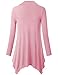 Cestyle Long Tunic Tops to Wear With Leggings, Tops Long Sleeve Cowl Neck Casual Juniors Sweatshirt Sweater Tunic Shirt Dress Pink X Large