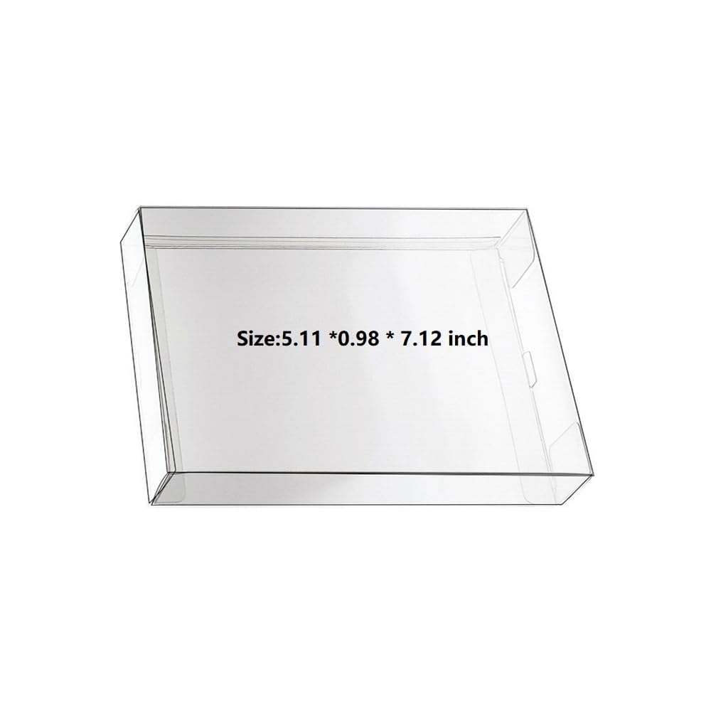 WICAREYO 10pcs claro caja de la caja de manga CIB protector Compatibile para NES juegos cartucho de caja