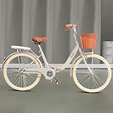 LINCYS Vélo Pliant en Acier Haut Carbone, 100kg Charge Max & Pliage Rapide, Selle Réglable avec Pneus Antidérapants pour Navette Urbaine et Loisirs Extérieurs