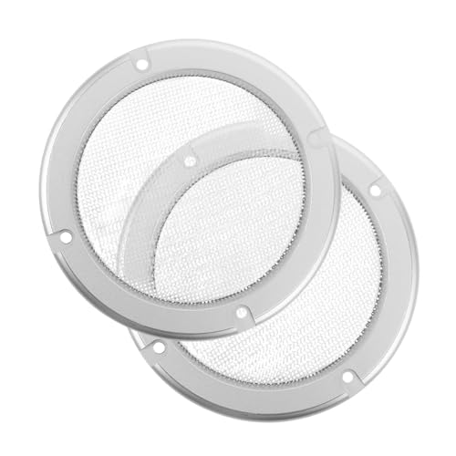 GALPADA 2pcs Decorative Subwoofer Covers: 4-inch Plastic Iron Mesh Guard Protectors for Car or Home Audio - Round Speaker Grill Accessories