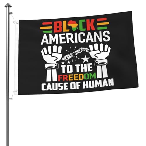 Black To The Freedom Cause Of Human Flag 2x3 Ft Double Sided Outdoor Lawn Polyester Welcome Sign