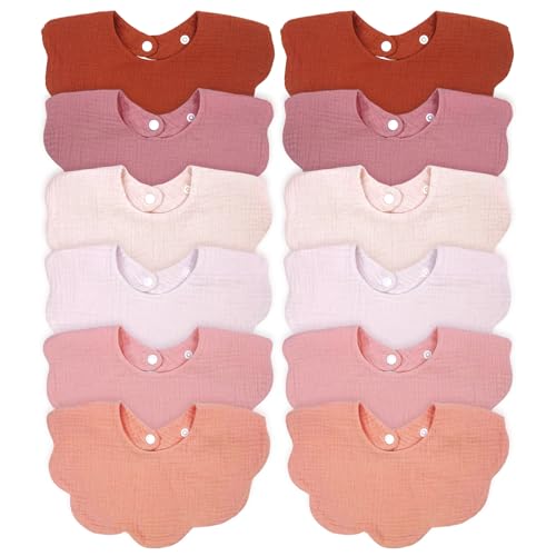 Image of Baby Bibs Muslin Drool Teething Drooling Bibs for Baby Girl Boy Muslin Cotton