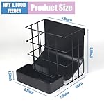 Rabbit Hay Feeder Guinea Pig Hay Feeder, Hay and Food Holder with Hook Heavy-Duty Metal Frame Hay Rackï¼for Bunny, Guinea Pigs,Chinchillasï¼ Comes with Two Multifunctional Zippers-6.8x6.7x6.6inch - Image 2