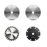 4 Pcs 75/76mm Cutting Disc, Saw Blade Set Metal Cutting Discs 75mm x 10mm for Wood Plastic for Mini Angle Grinder